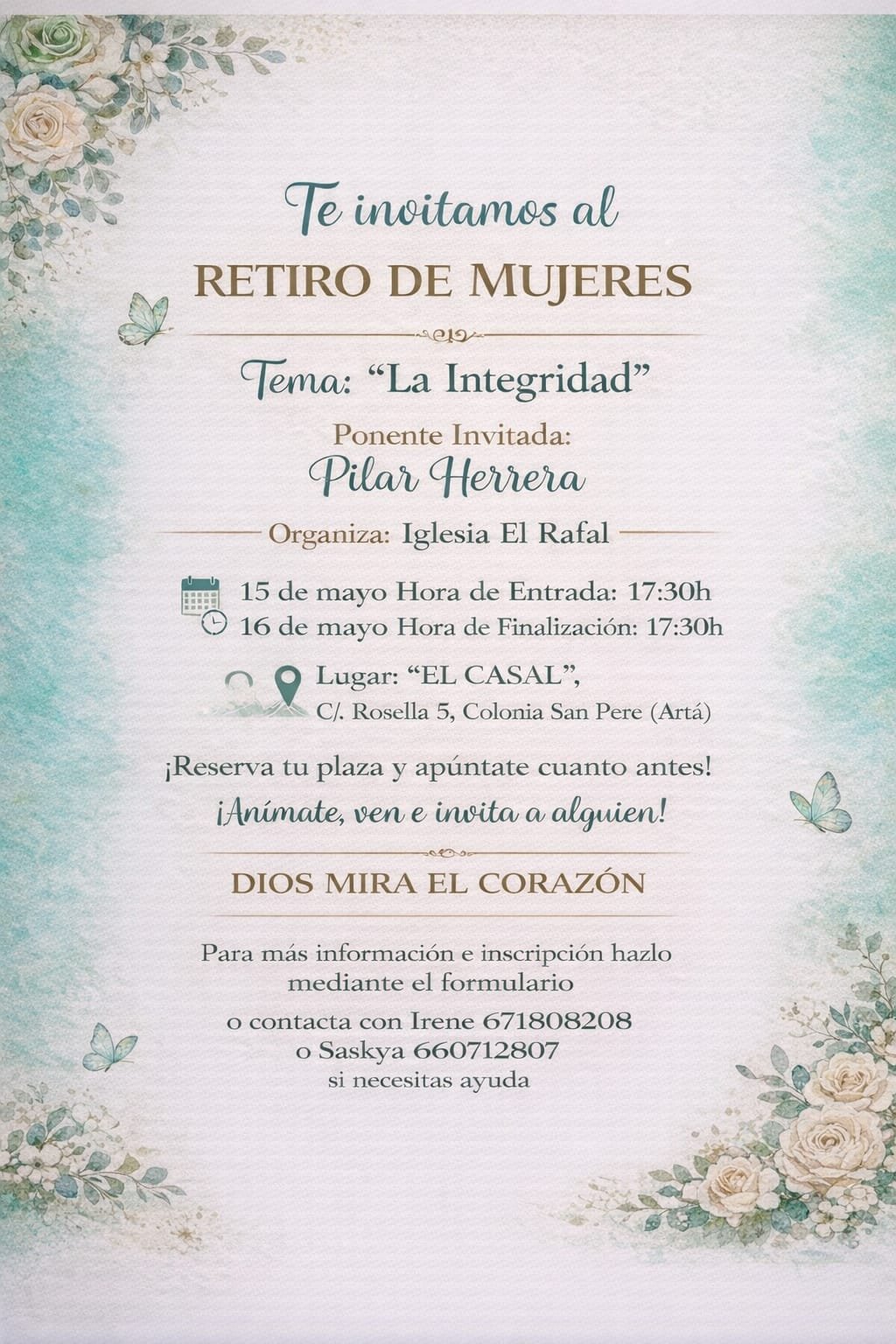 Retiro de mujeres. Tema: La integridad
